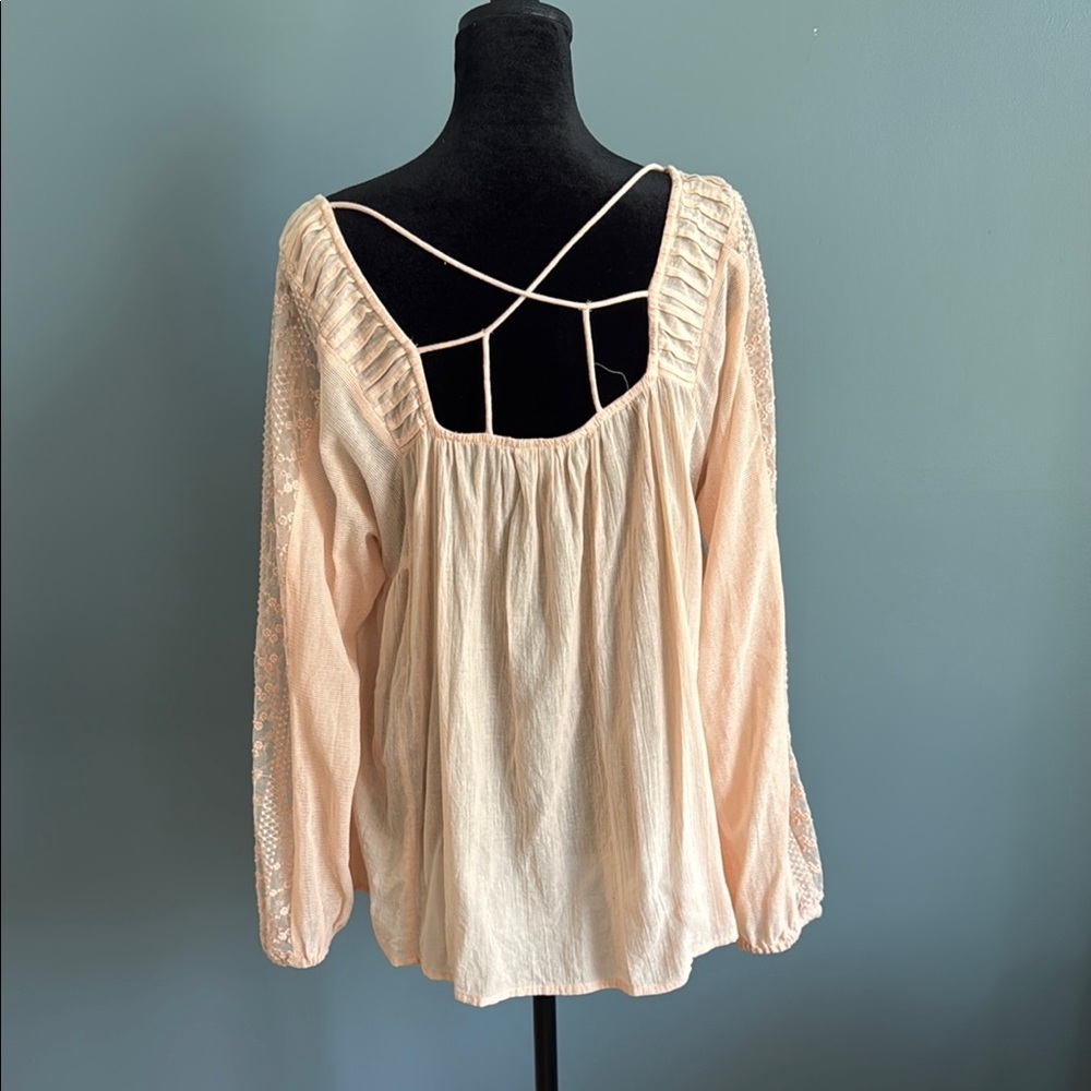 Lucky Brand Peach Blouse - Picture 3 of 6